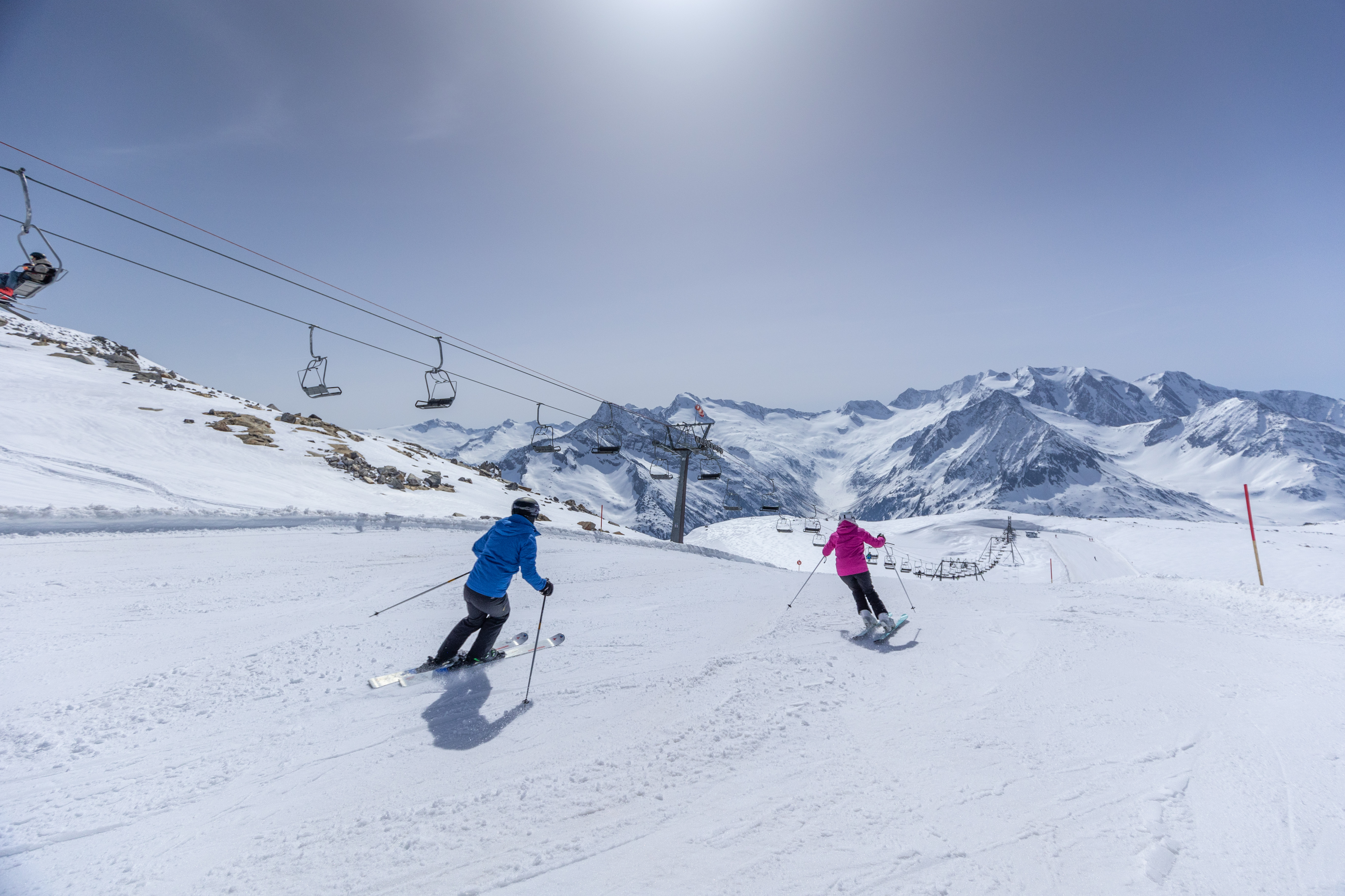 Frühlingsskilauf am Hintertuxer Gletscher