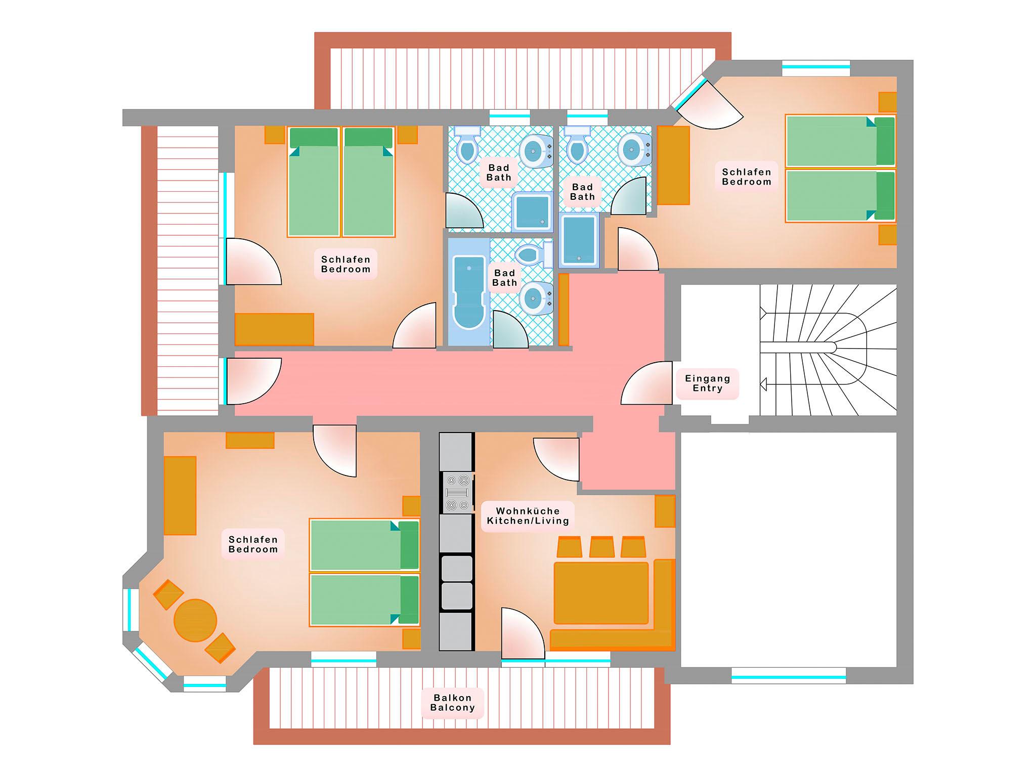 feratel-Eberharter Luzia - Appartement Grundriss