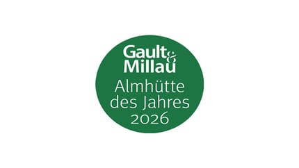 Green sticker from Gault&Millau for the 2026 Alpine Hut of the Year award