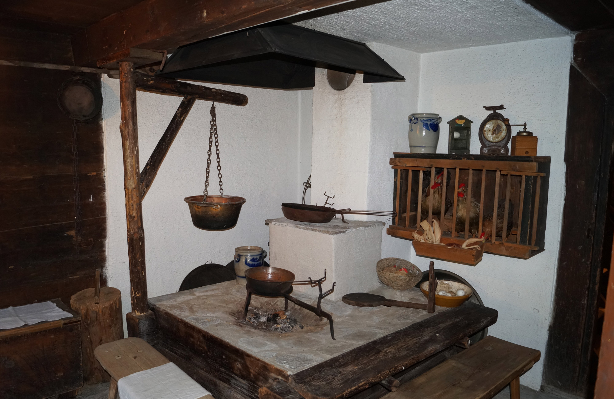 Kochstelle im Strasserhäusl in Laimach