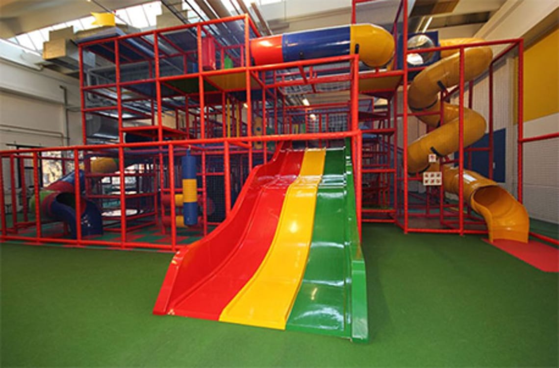 Slide paradise in the indoor playground HAPPYHOPP