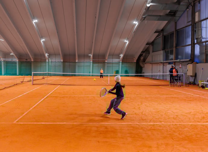 mys-Hallentennisplatz und Padeltennis - Hotel Berghof-Tennishalle 1