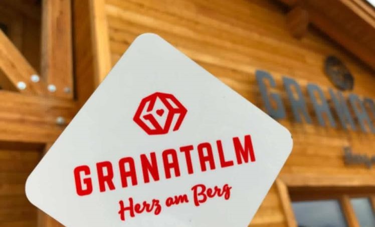 The image shows the Granatalm at Penken with the logo in red lettering in the foreground.