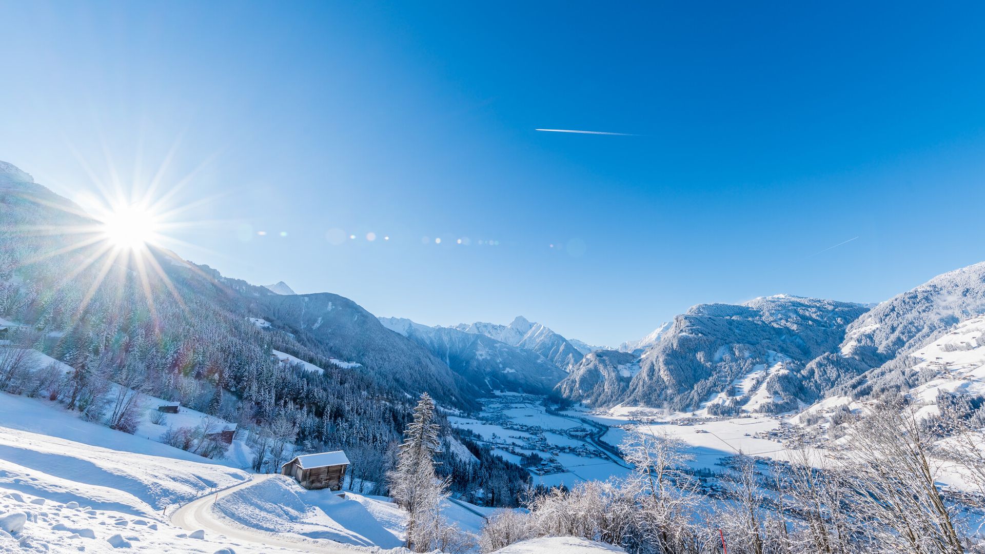 Enjoy the deep snow-covered winter landscape in the Ziller Valley