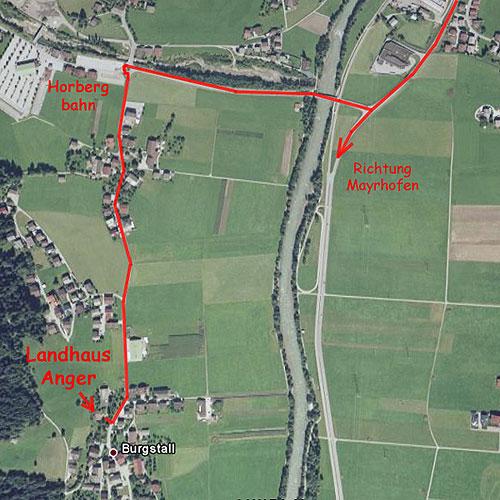 feratel-Landhaus Anger Mayrhofen - Wegbeschreibung