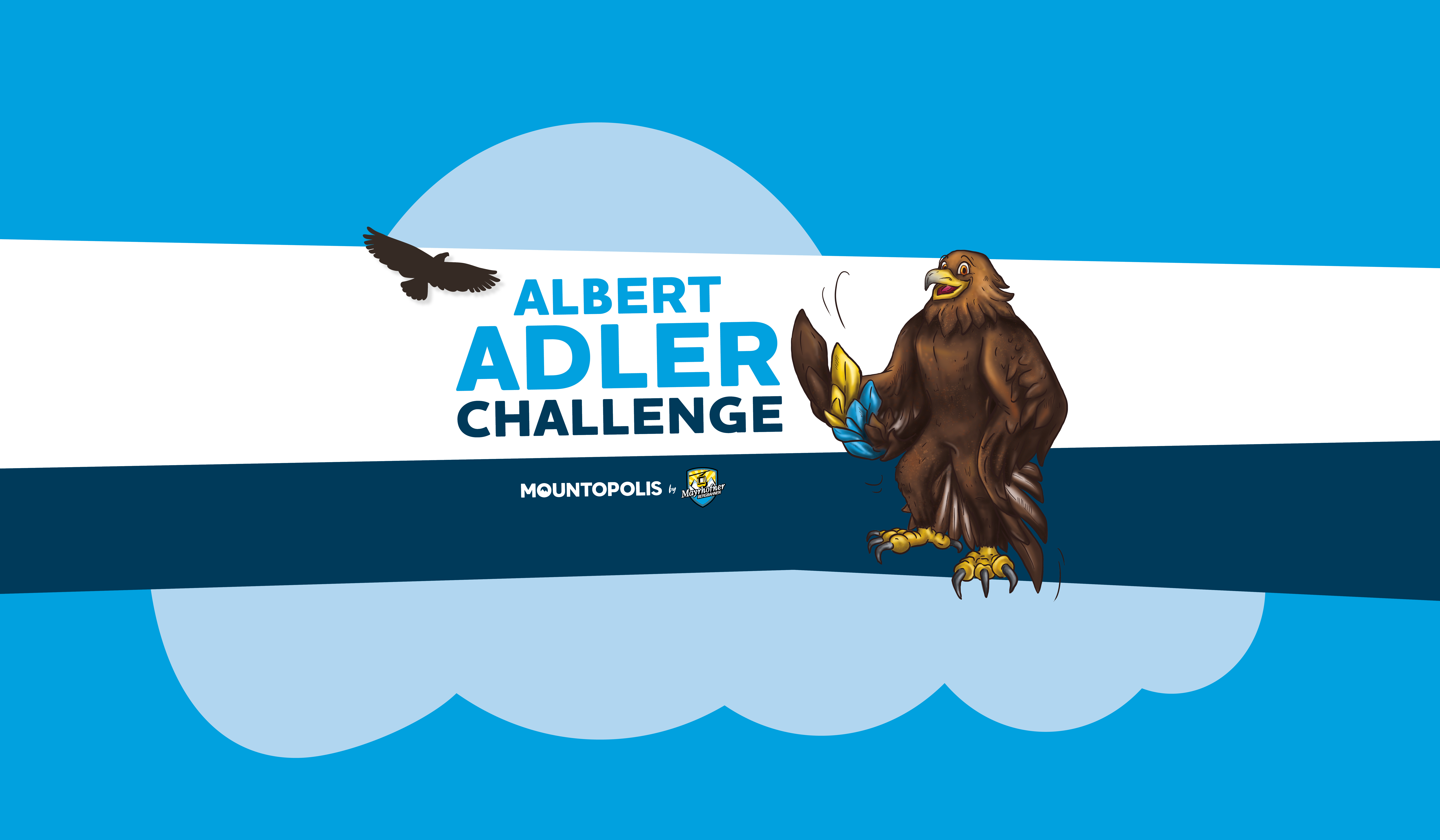 Albert Adler vor blauem Hintergrund