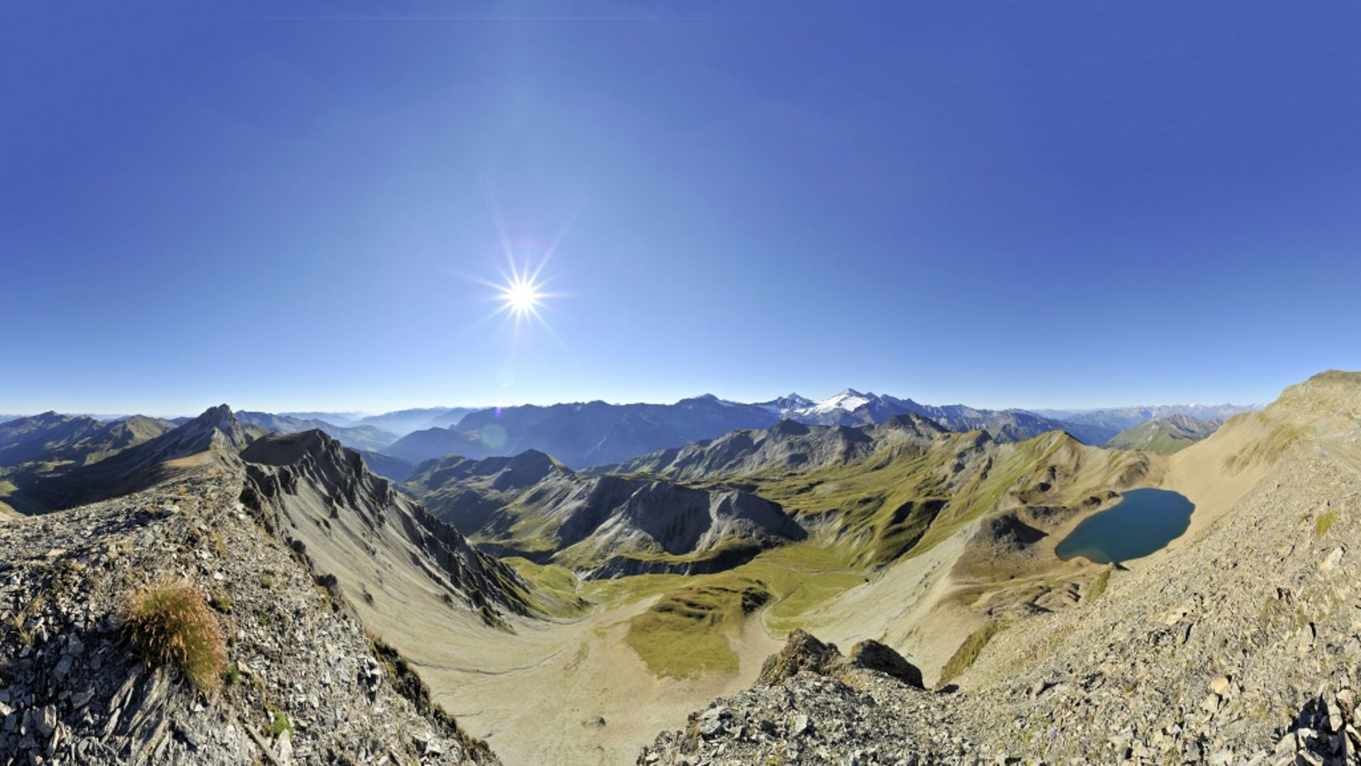 Mountain panorama of the Tuxer Alpes