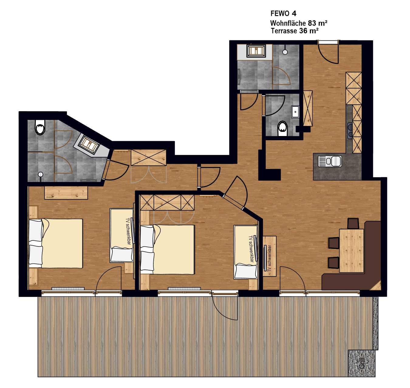 feratel-Ausserbrente, Ferienhof - FEWO 4 (003)
