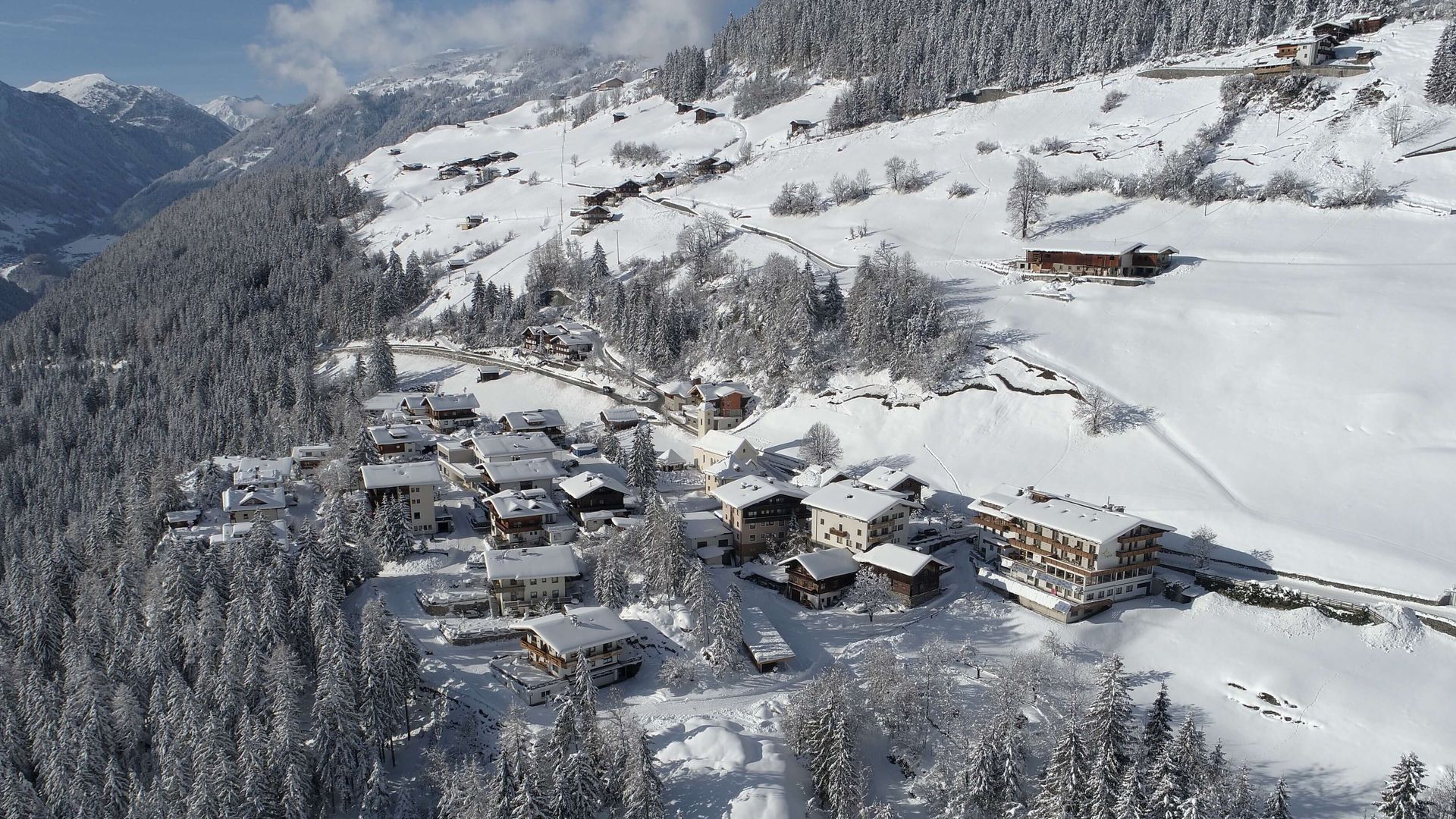 Ortsansicht Brandberg im Winter