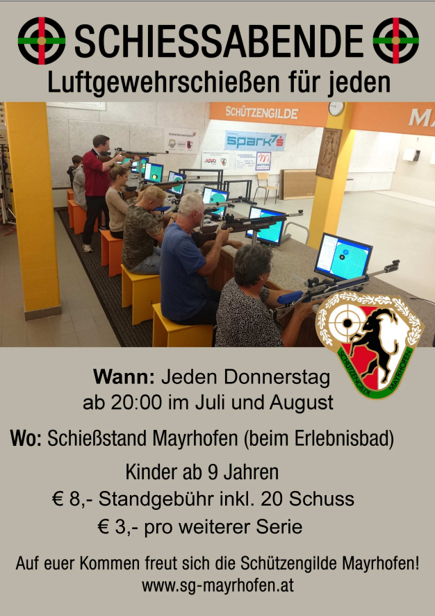 mys-Shooting evenings in Mayrhofen - air rifle shooting for everyone-Schützengilde Mayrhofen