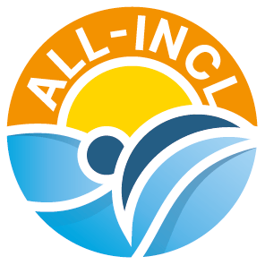 Farbiges Logo mit Sonne, Wellen und einer Schwimmfigur. Es steht für das Programm „SOMMER ALL-INCL“ mit kostenlosem Eintritt in Freibad, Hallenbad, Sauna und Tennisplätze in Mayrhofen und Hippach.