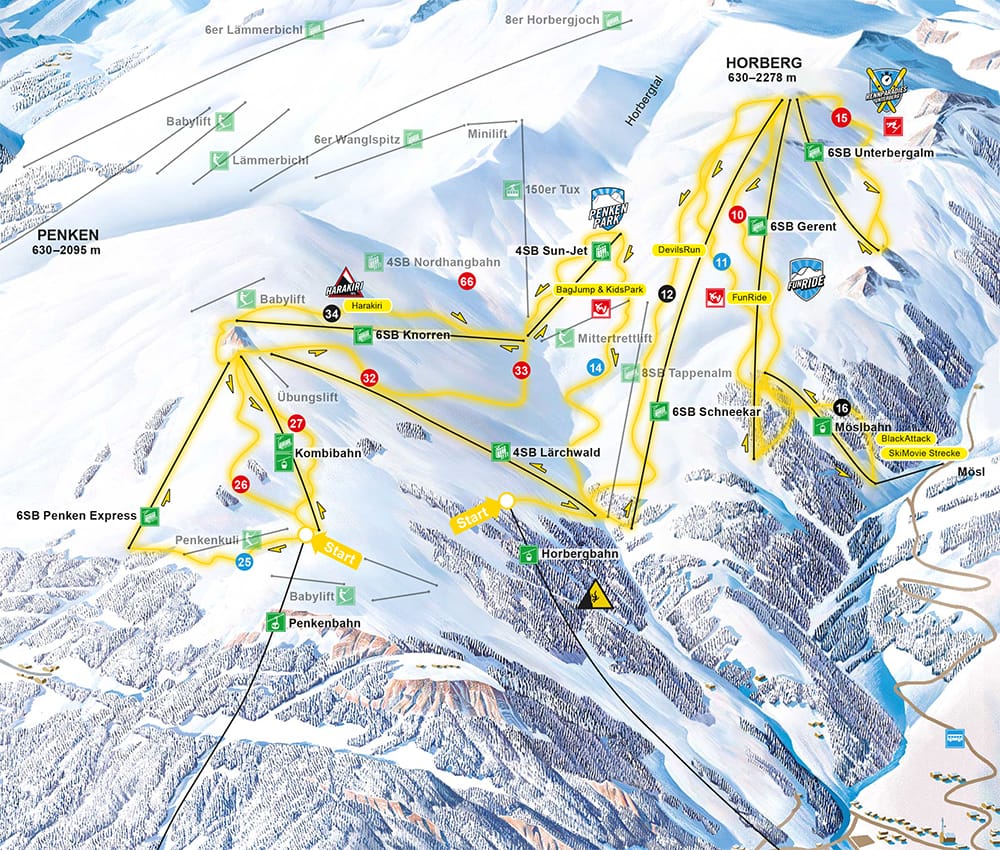 Fun + ActionRunde im Skigebiet Mayrhofen Fun + ActionRunde im Skigebiet Mayrhofen