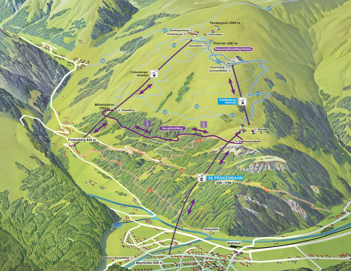 BergWaldWeg Sommer Mayrhofner Bergbahnen Mountopolis