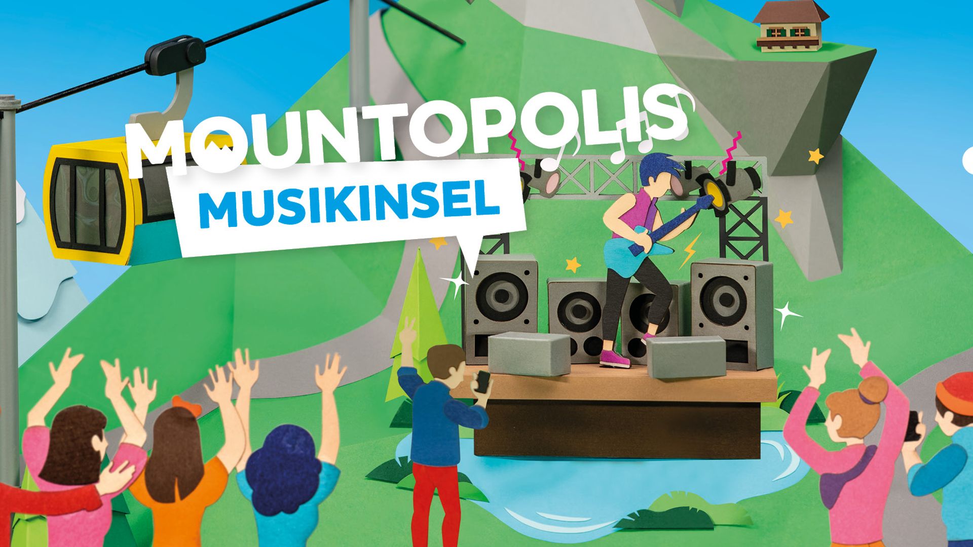 Grafik der Mayrhofner Bergbahnen zur Mountopolis MusikInsel