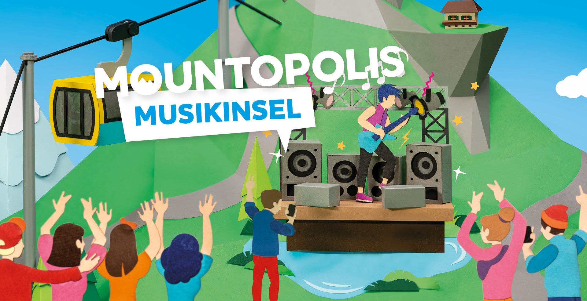 Graphic of the Mayrhofner Bergbahnen for the Mountopolis MusikInsel