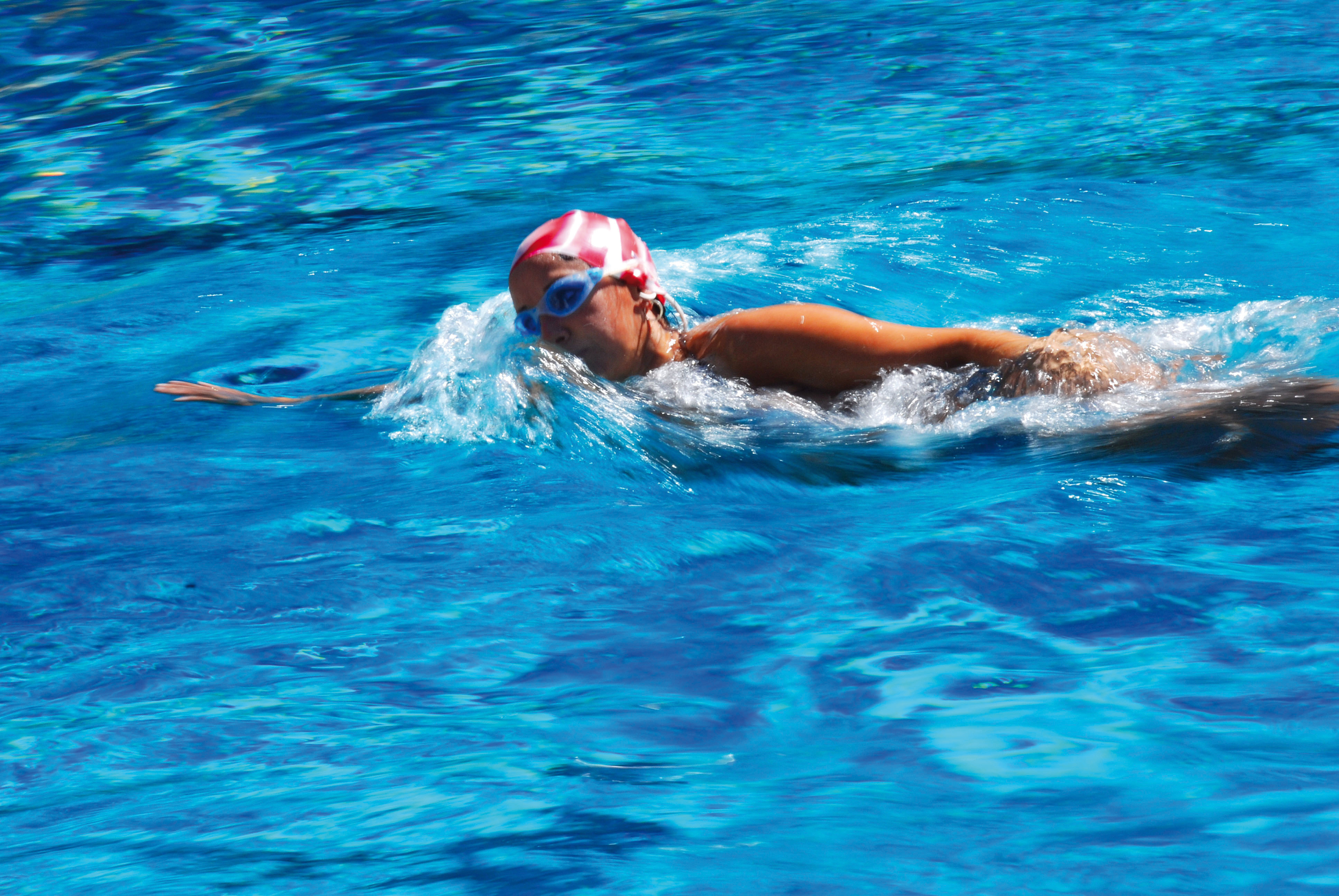 Swimming in the Outdoor Pool in Mayrhofen