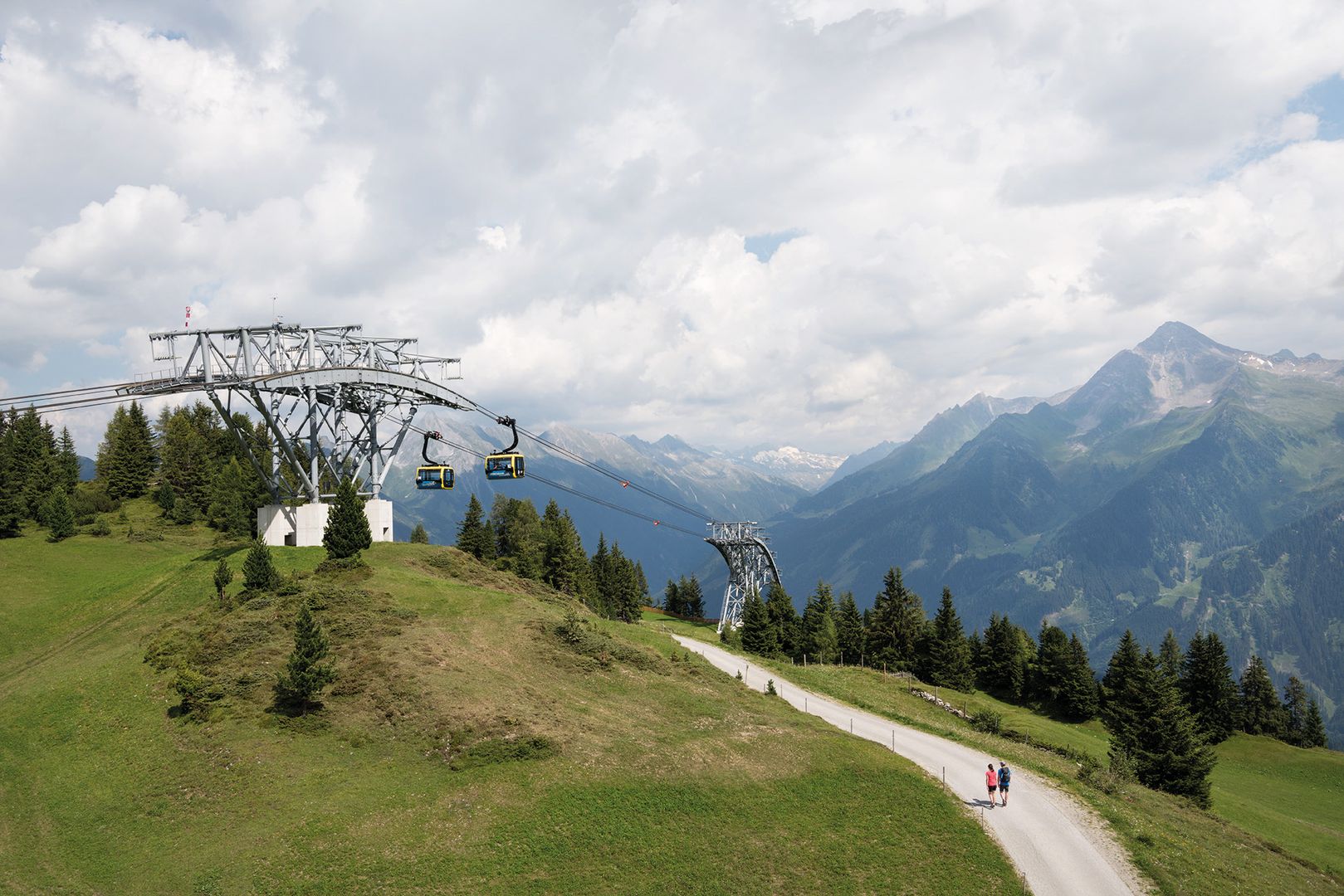 Penkenbahn Mayrhofen mountainstation in summer
