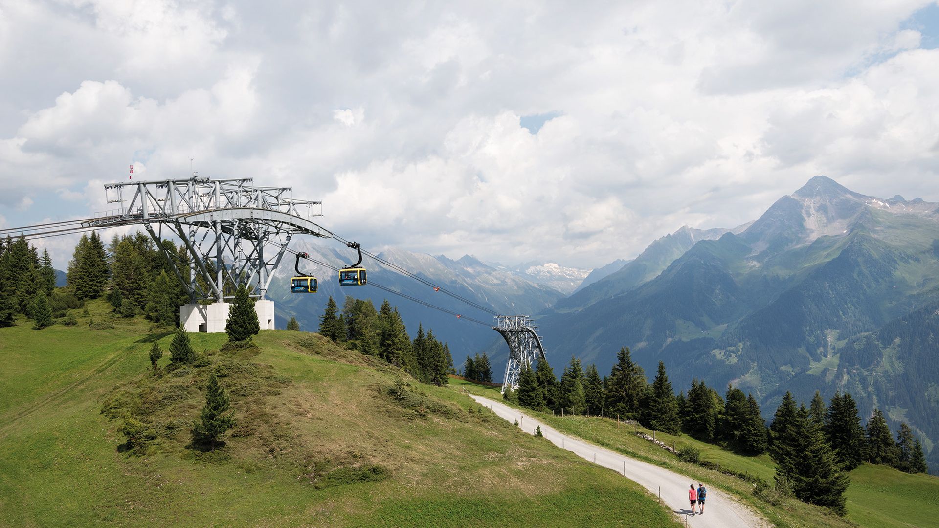 Penkenbahn Mayrhofen mountainstation in summer