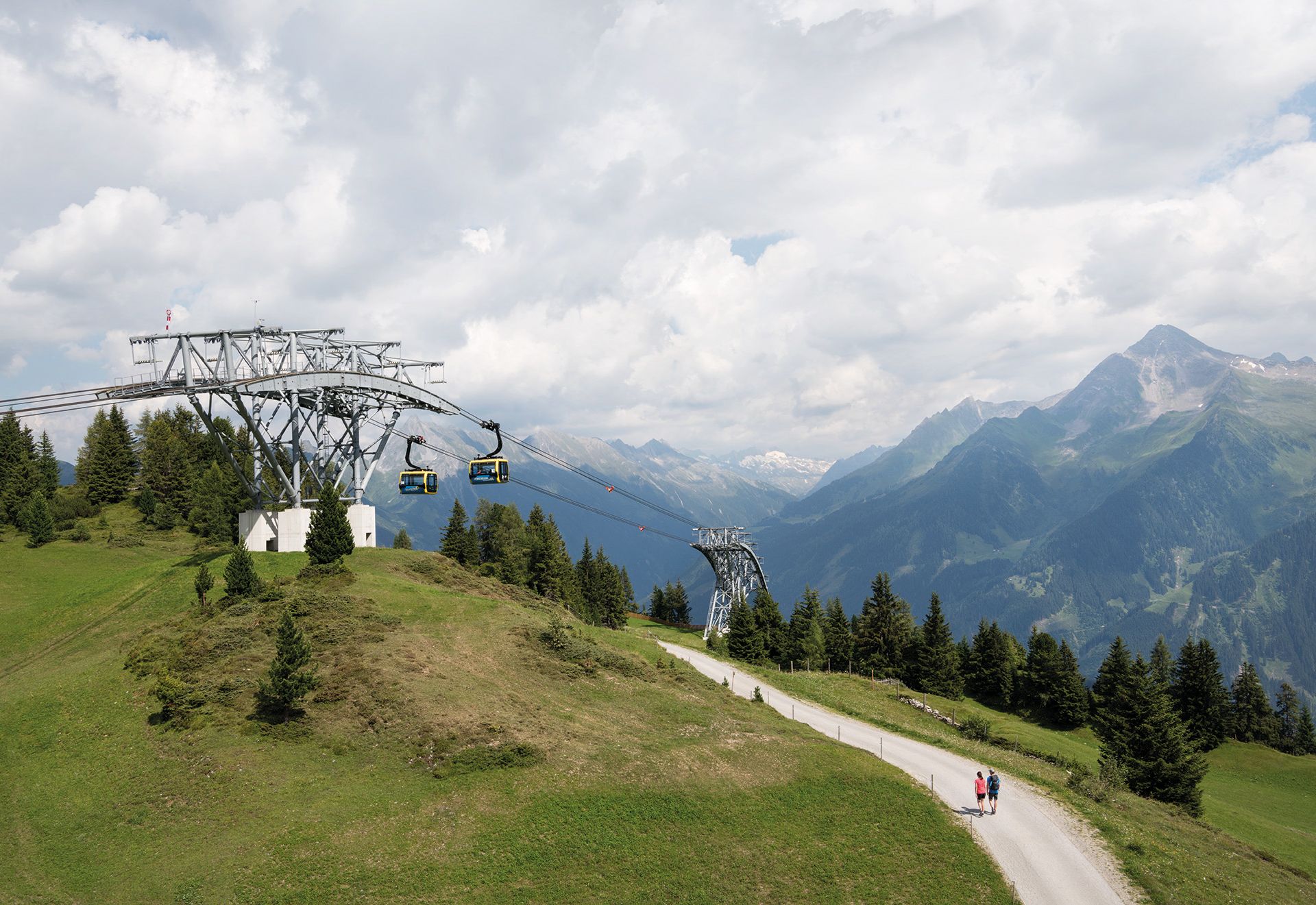 Penkenbahn Mayrhofen mountainstation in summer
