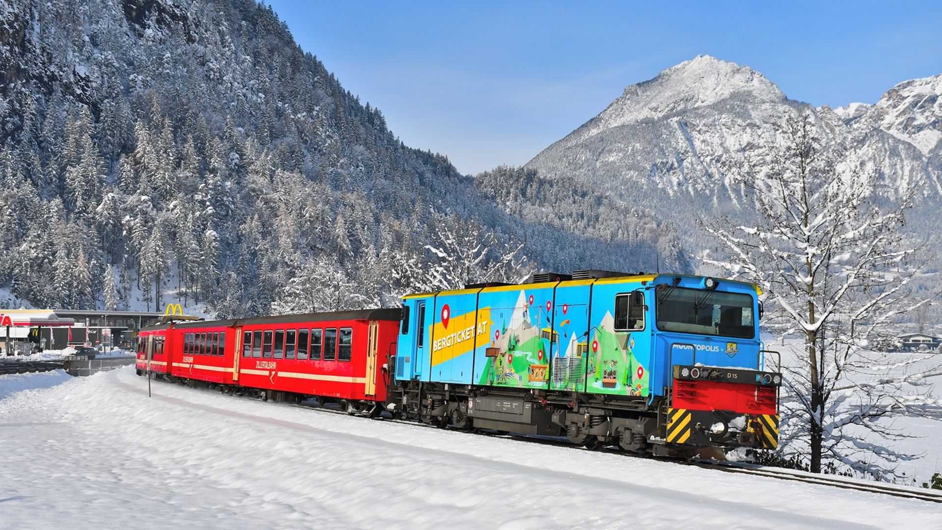 Zillertalbahn in winter