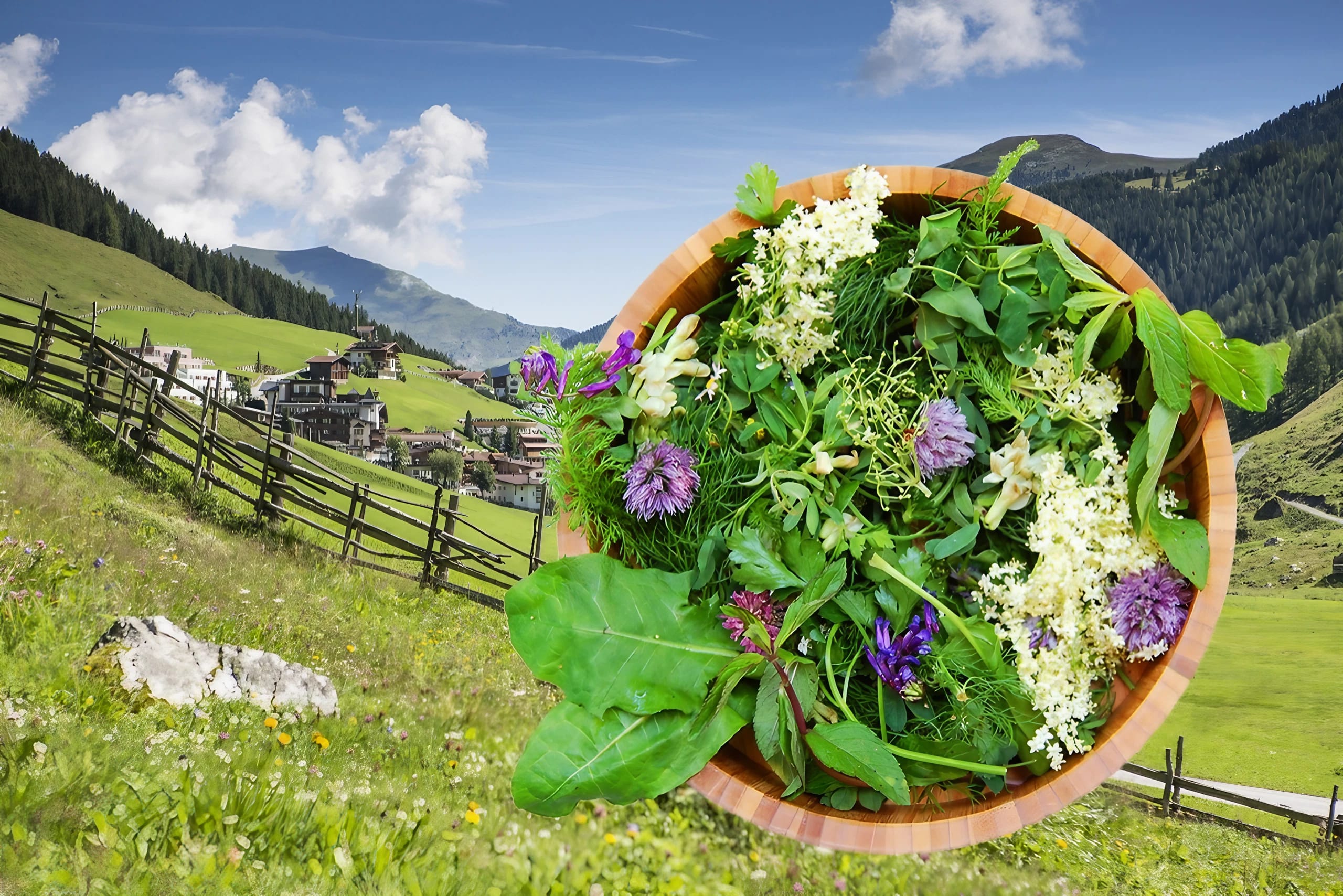 mys-Wild herbs walk in Tux-Wildkräuterspaziergang in Tux