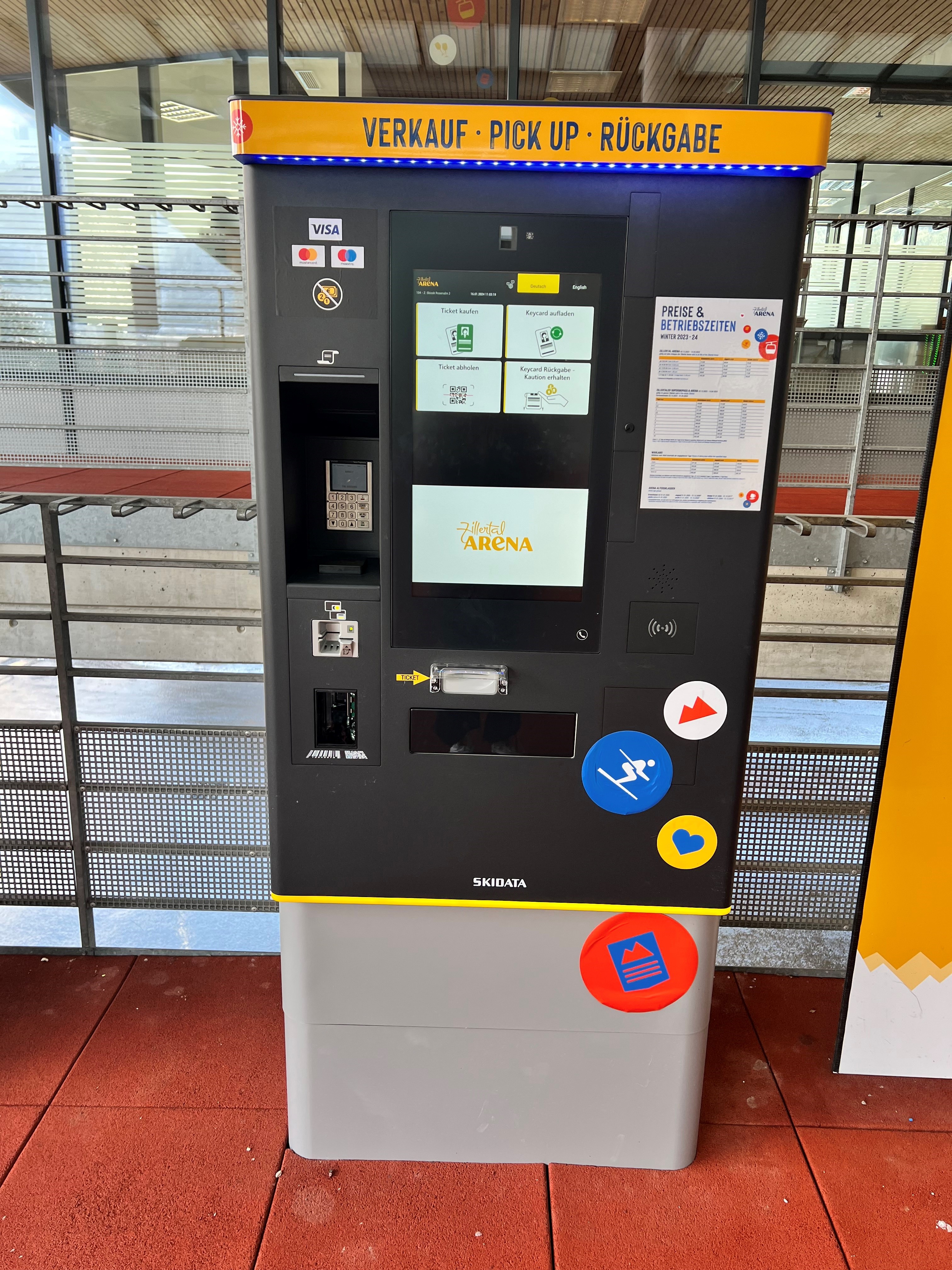 mys-Ticketautomat Rosenalmbahn Talstation-Ticketautomat Rosenalmbahn