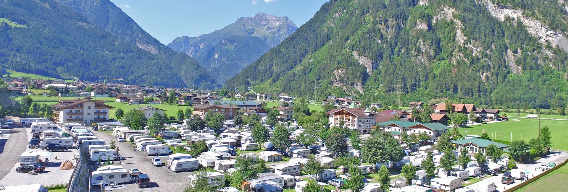 Campingplatz Mayrhofen im Sommer