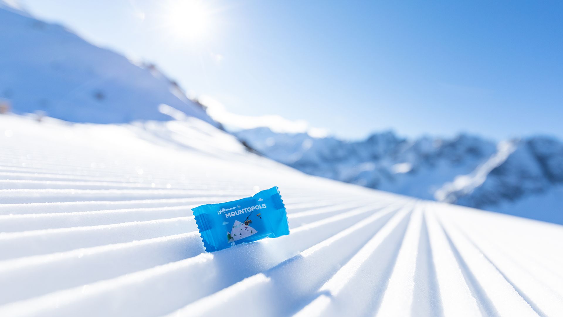 Traubenzucker auf der frisch präparierten Piste