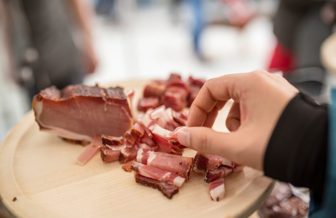 Local products at the Zillertal Farmers' and Music Autumn Zillertal farmer's bacon