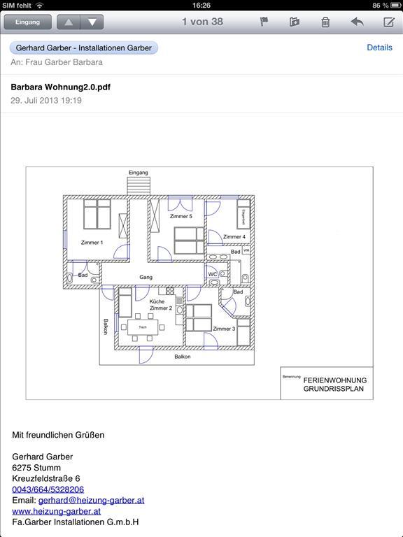 feratel-Ferienwohnung Garber - Grundrissplan