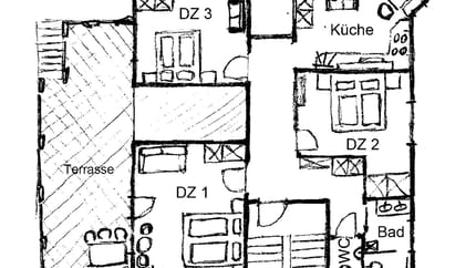 feratel-Schneeflöckchen 1 - Skizze Fewo Schnee 1 ab winter 2020