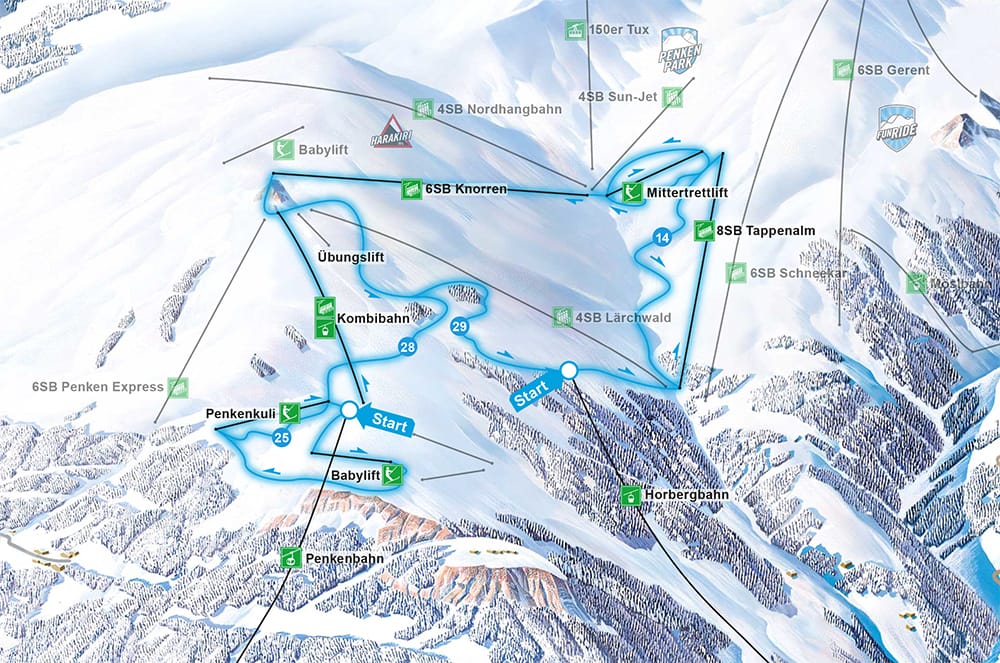 Penken EinsteigerRunde im Skigebiet Mayrhofen