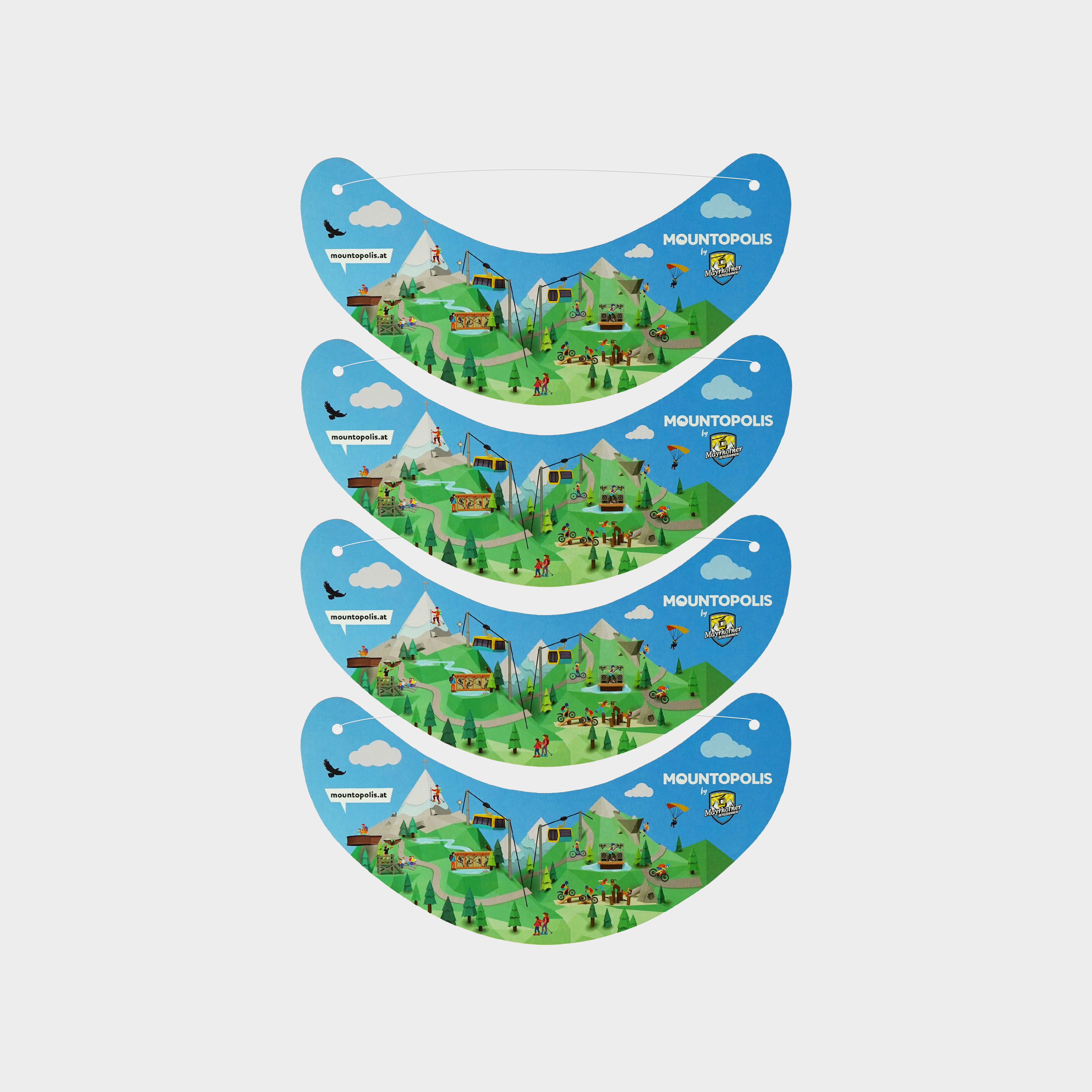 4 Sun visors Mountopolis by Mayrhofner Bergbahnen 