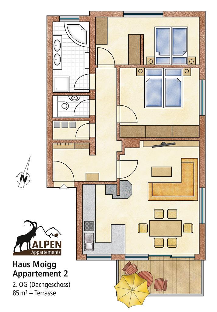 feratel-ALPEN Appartements Moigg - Grundriss