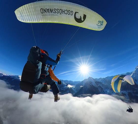 mys-TWIN AIR Flight - gemeinsam abheben Winter mit AIR Zillertal-Tandemflug