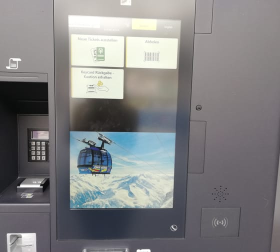 Kassenautomat Finkenberger Almbahnen Talstation