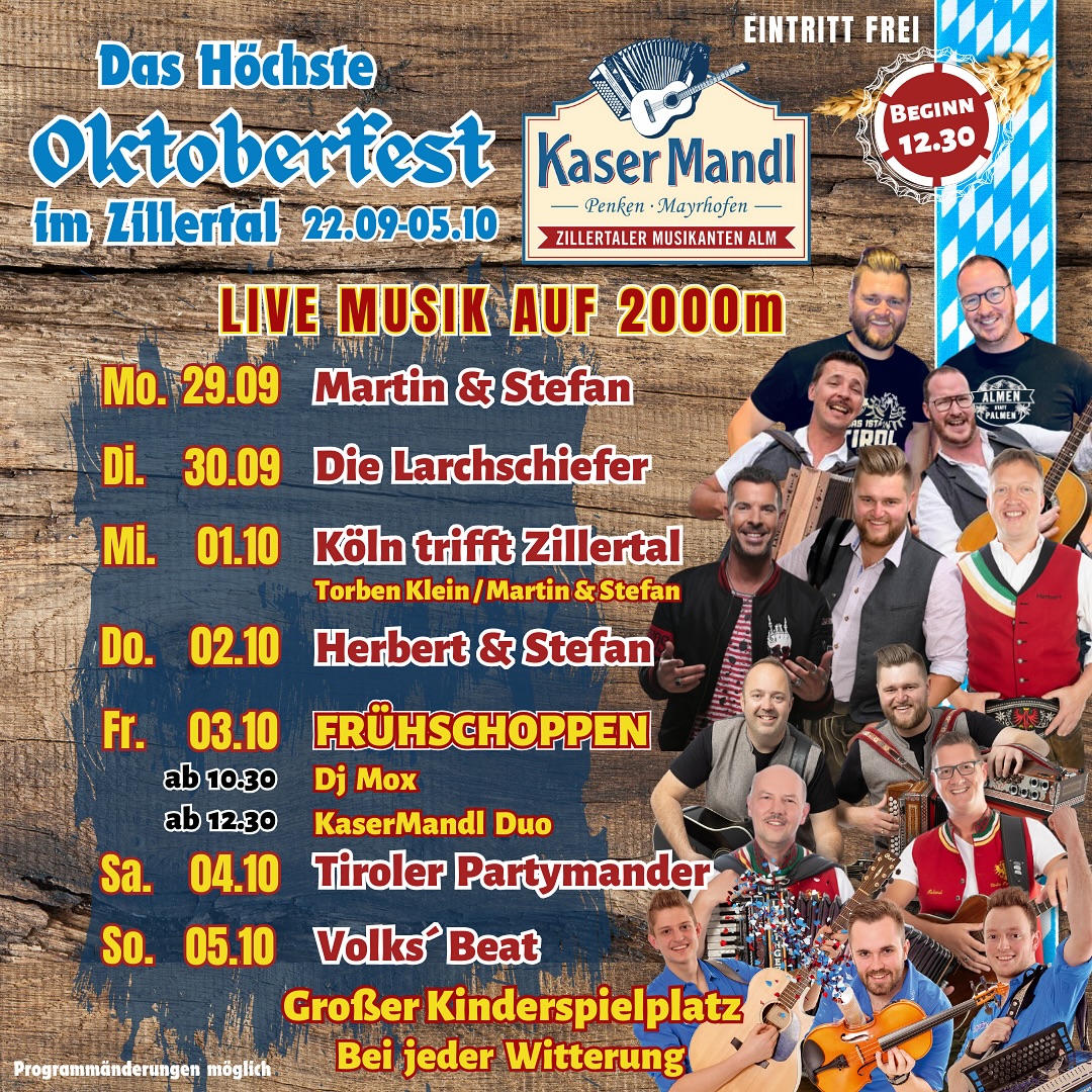 mys-Oktoberfest at Kasermandl at Penken-Oktoberfest Kasermandl
