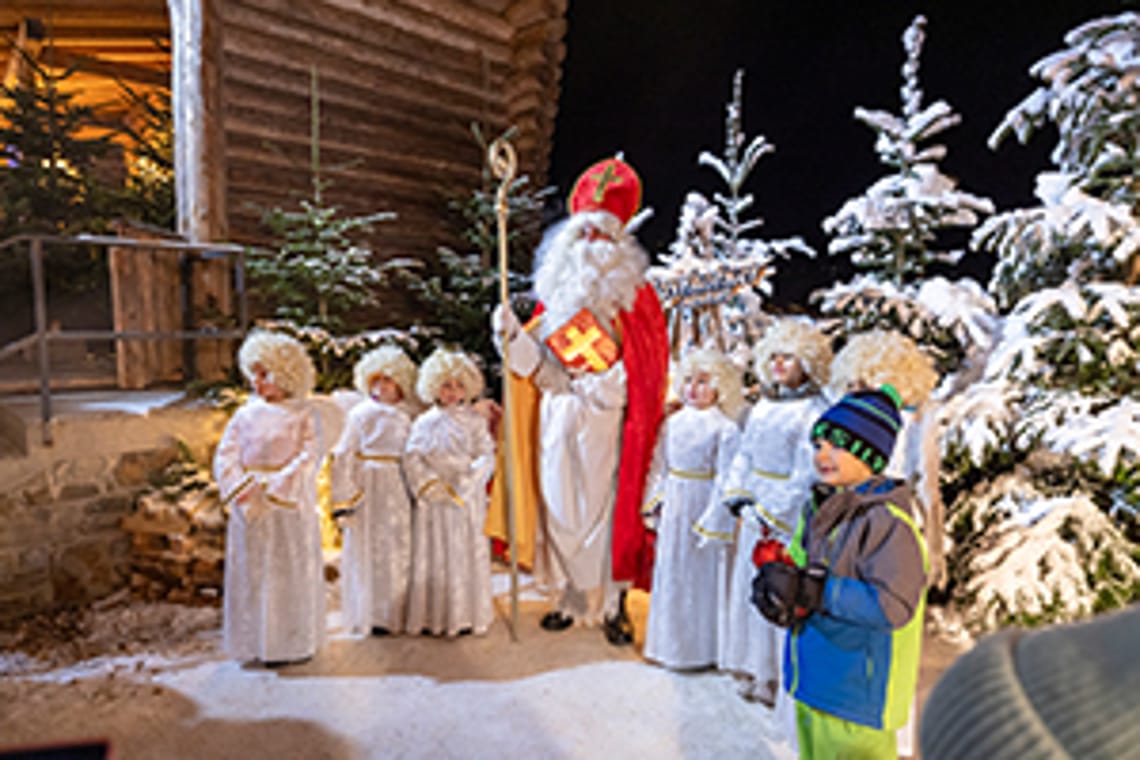 St Nicholas procession at the Waldfestplatz in Mayrhofen St Nicholas procession at the Waldfestplatz in Mayrhofen