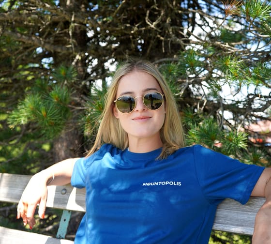 Mountopolis T-Shirt der Mayrhofner Bergbahnen in blau