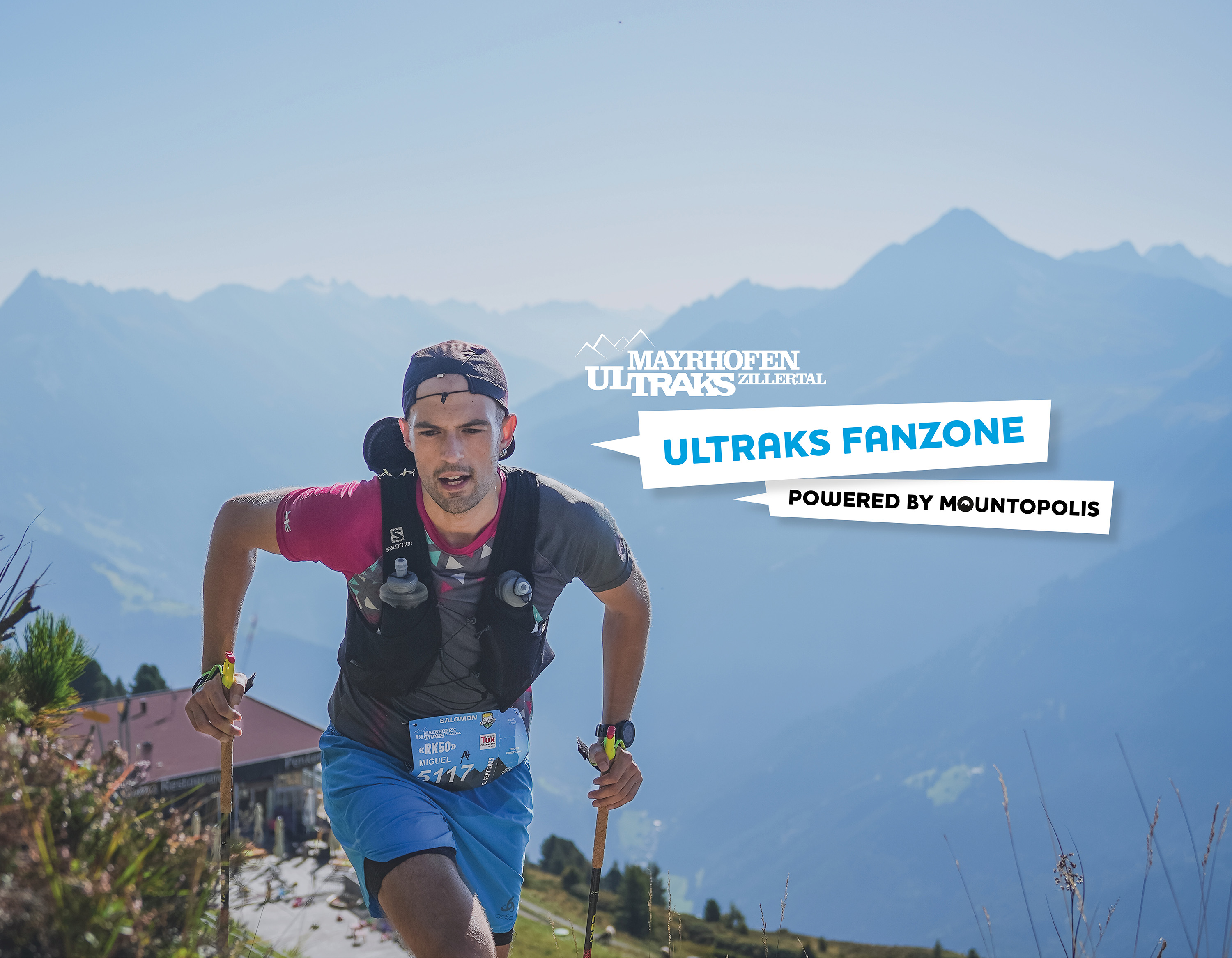 Mountain runner at the Ultraks event in Mayrhofen in the Zillertal