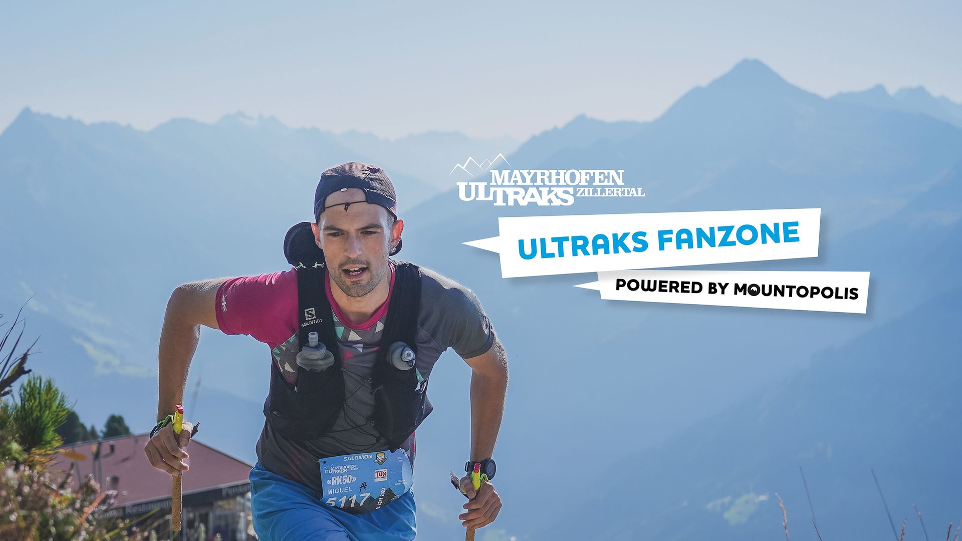 Mountain runner at the Ultraks event in Mayrhofen in the Zillertal
