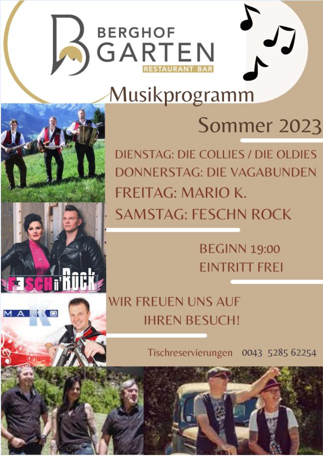 mys-Live Musik im Berghof Gastgarten-Gastgarten-Programm