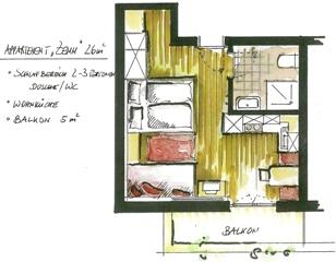 feratel-Appartments Leo Mayrhofen - Grundriss Zemm