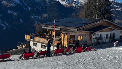 Schlittenstadl im Winter