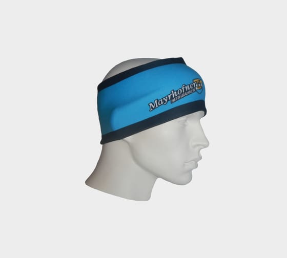 thin blue headband of the Mayrhofner Bergbahnen