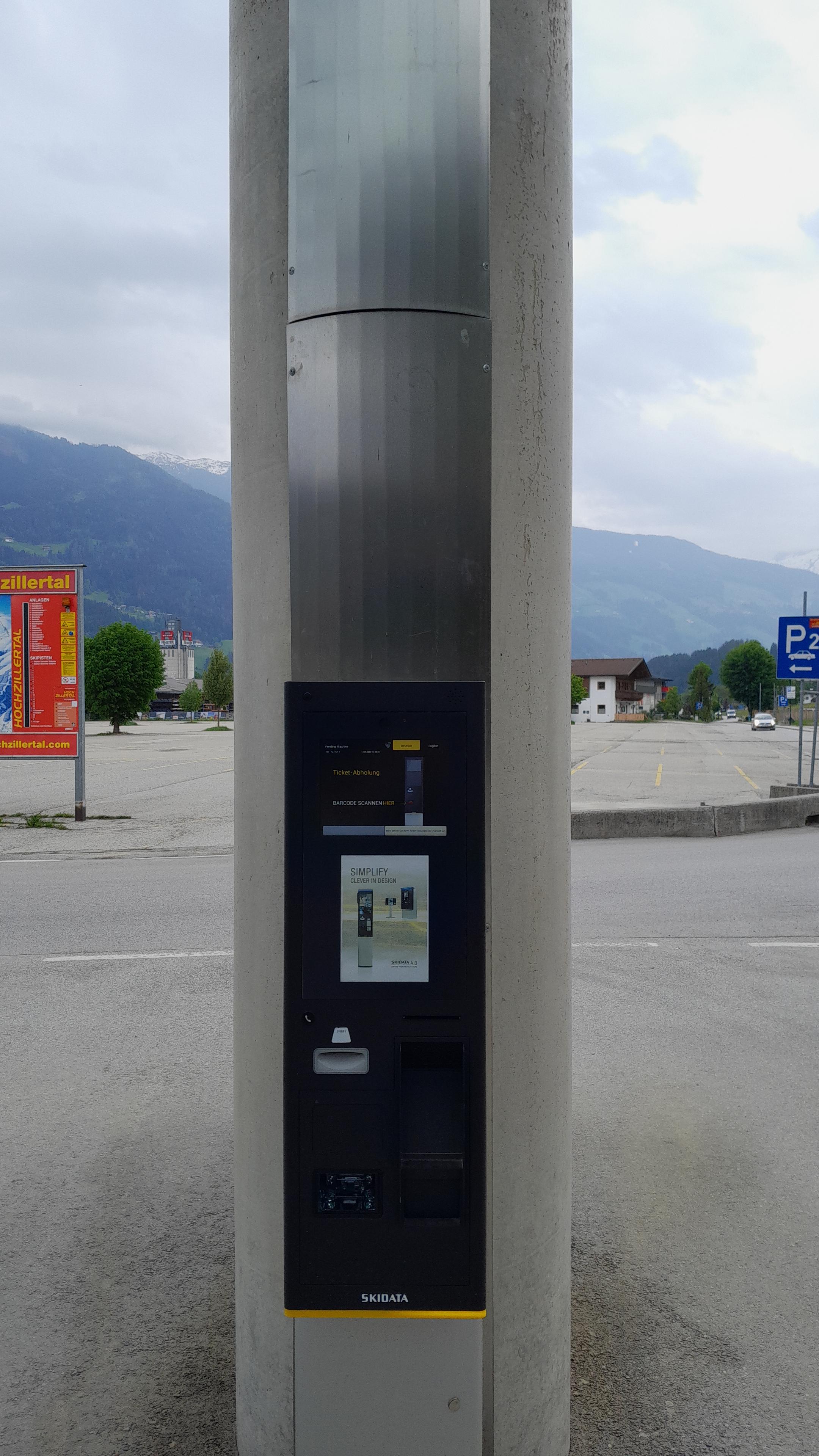 mys-Bergbahnen Hochzillertal GmbH & Co KG-Pick-up Automat Hochzillertal - direkt bei der Talstation.