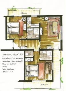 feratel-Appartments Leo Mayrhofen - Grundriss Stilluptal