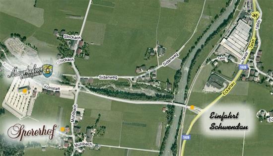 feratel-Sporerhof Schwendau - Karte