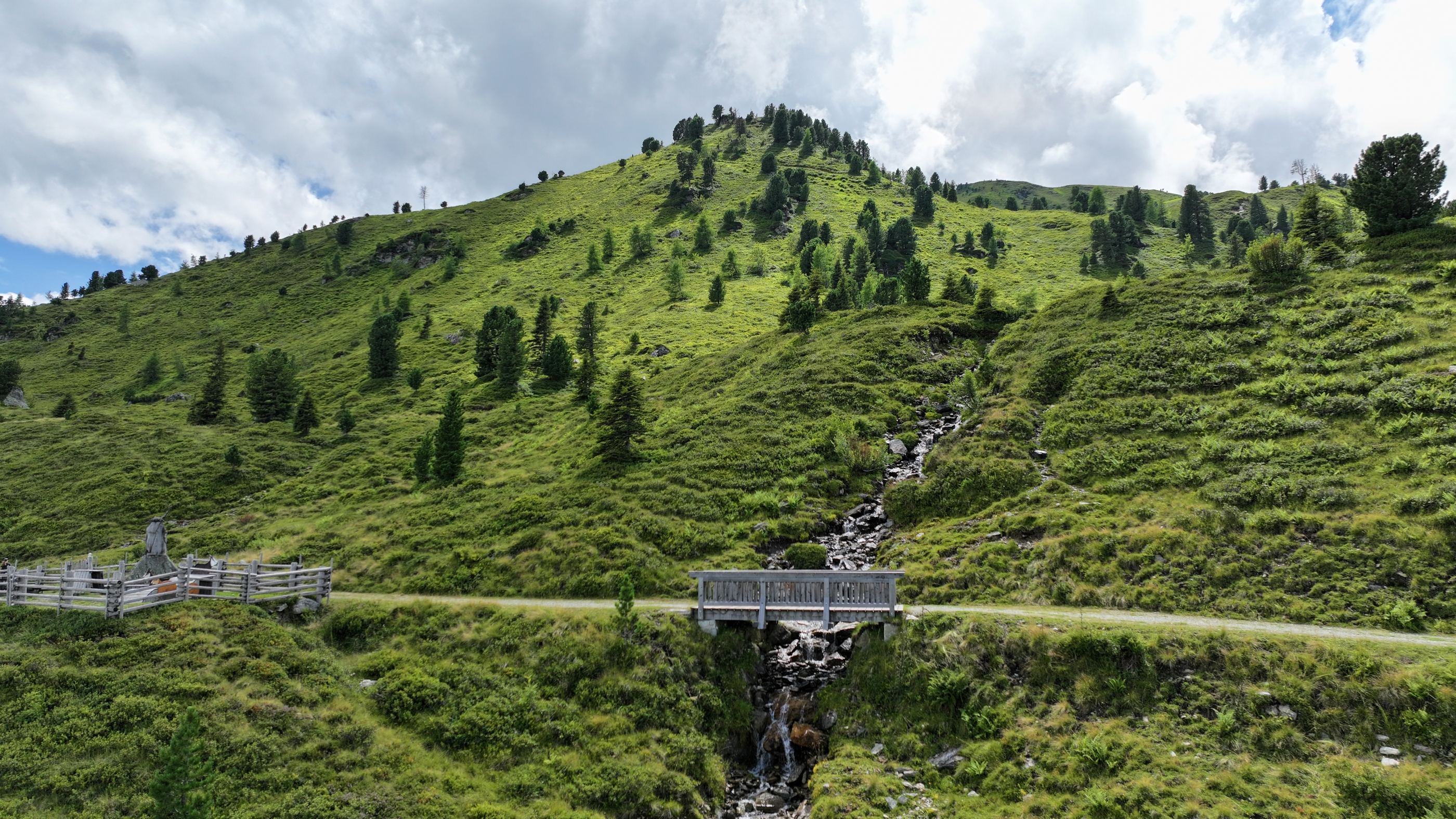 Brücke auf dem Hubertus Wildtierpfad imWandergebiet Hochzillertal