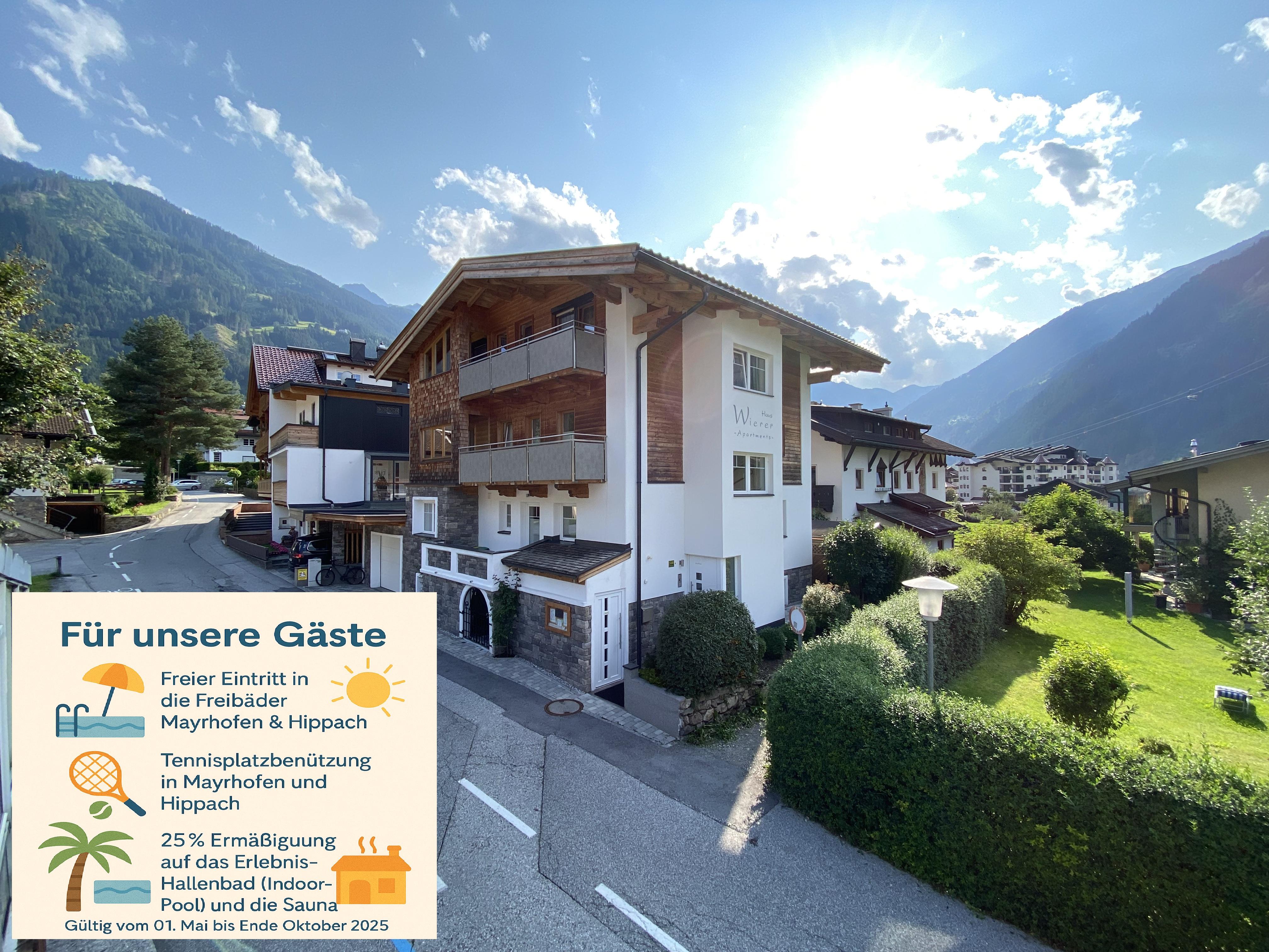 feratel-Haus Wierer - Aussenansicht 3 mit schwimmbad info